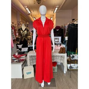 1970s Bright Red Jumpsuit